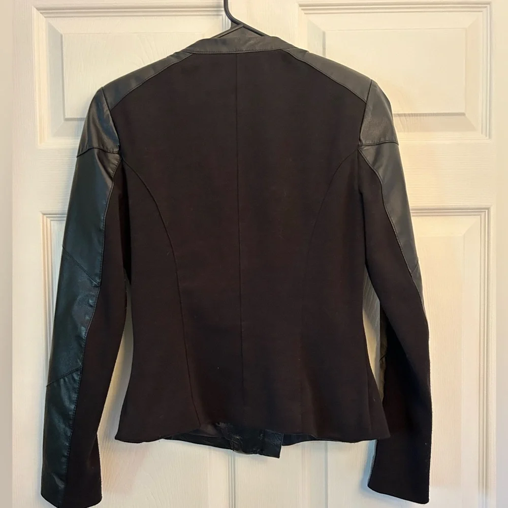 Bebe Leather Motorcycle Jacket Women’s Size Small - Picture 3 of 11